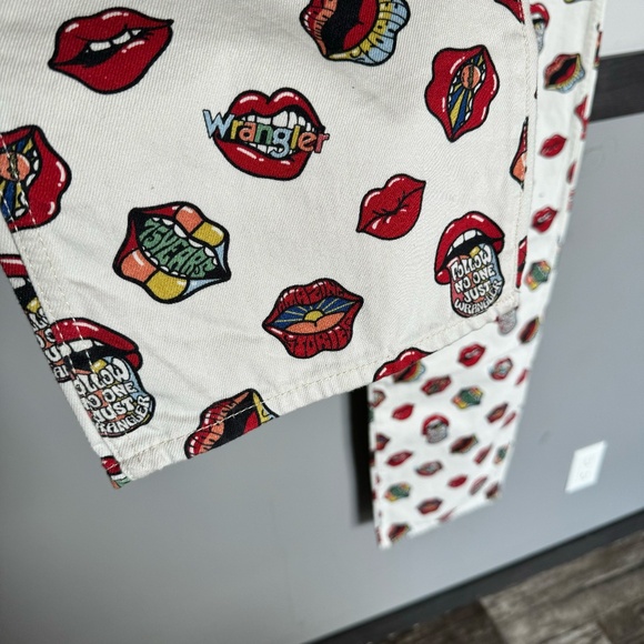 WRANGLER read my lips barrel 652 high rise size 30 wide leg rolling stone - Picture 16 of 17